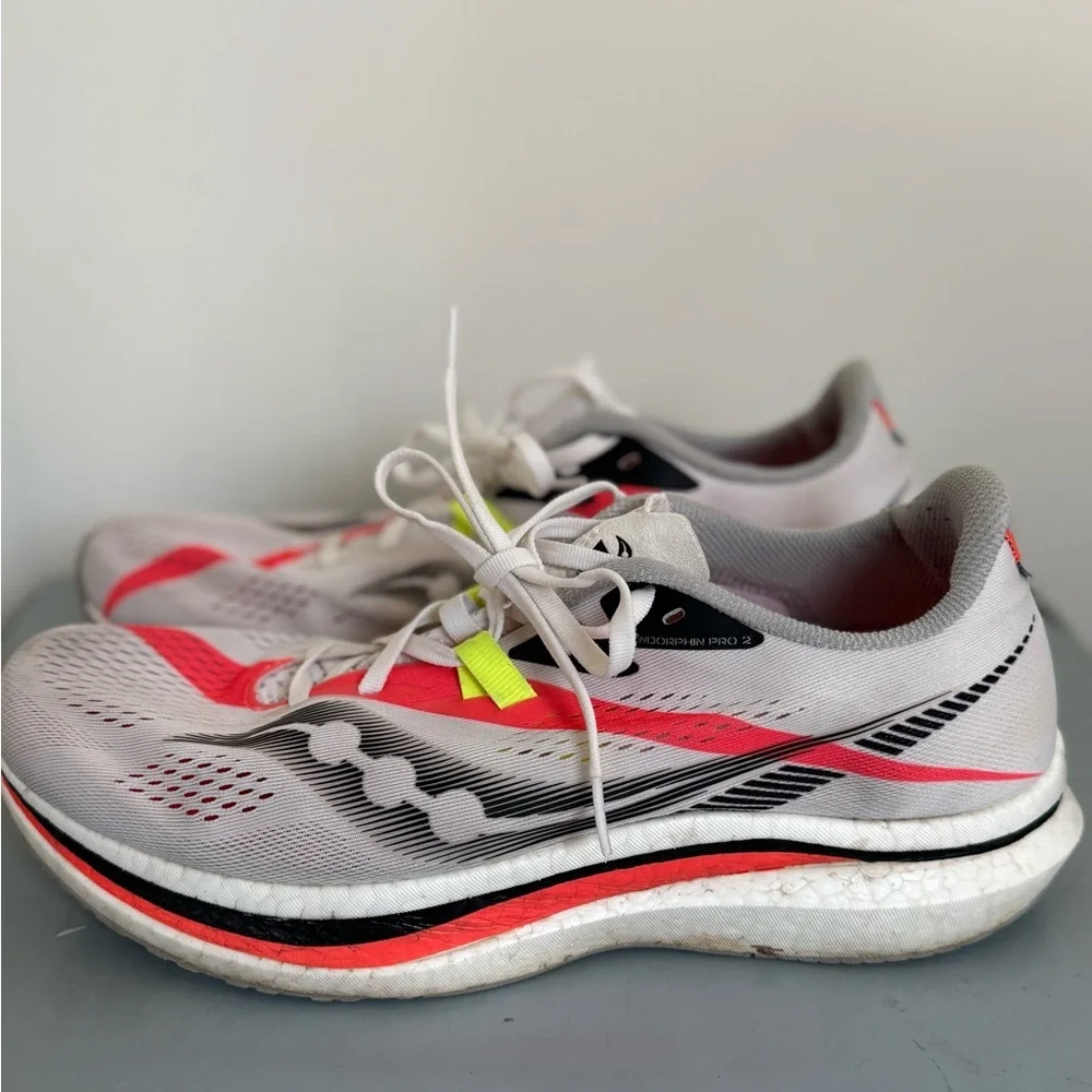 Saucony Endorphin Pro 2 Men’s Running Shoes Sneakers White in Hot Streak 11.5 - Picture 5 of 12